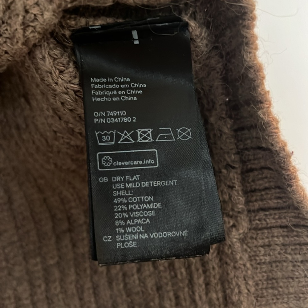 H&M Label of Graded Goods Taupe Brown Knit Turtleneck Sweater - Picture 4 of 7
